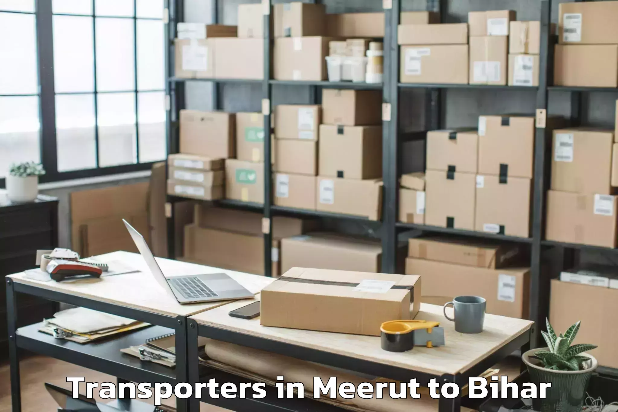 Book Meerut to Wazirganj Transporters Online